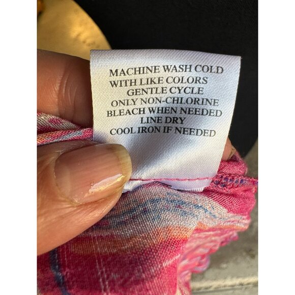 Como Vintage Womens Pink Aztec Boho Print Tunic Blouse XL Cottage Core Hippie - Picture 6 of 11